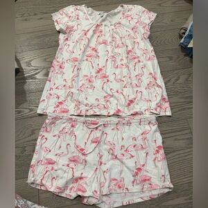 Garnet Hill Flamingo Print pajama set